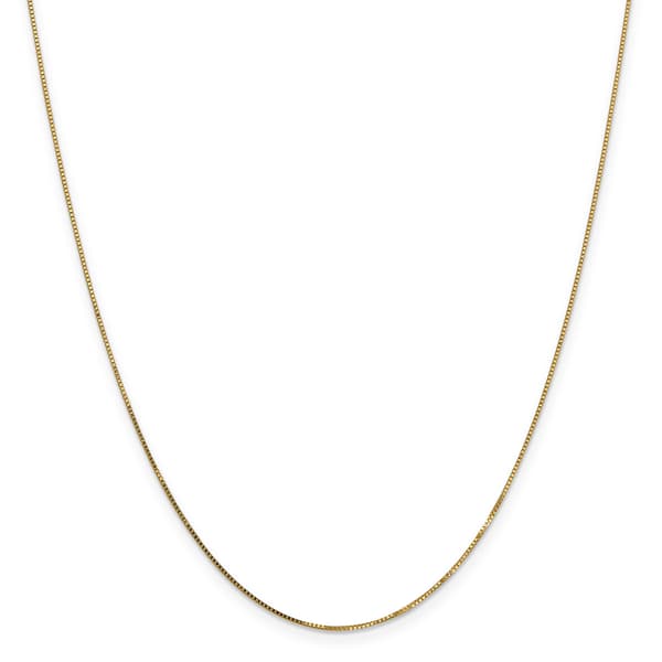 Unisex Gold Classics&#40;tm&#41; .7mm. Box 14in. Necklace with Spring Ring - image 
