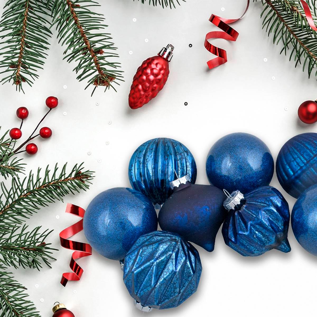Northlight Seasonal 12pc. Finial and Ball Christmas Ornaments