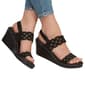 Womens Skechers Rumble On-Sassy Dayz Wedge Sandals - Black/Black - image 5