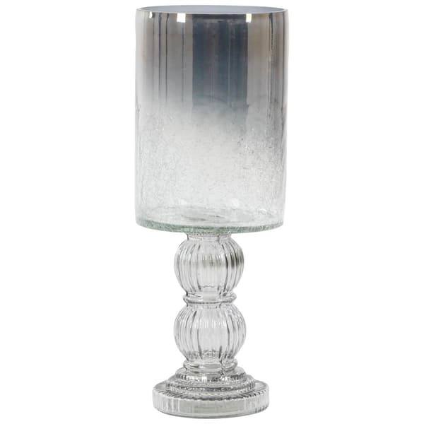 9th & Pike&#174; Black Glass Traditional Candle Holder