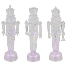 Northlight Seasonal LED Icy Crystal Nutcrackers - Set of 3