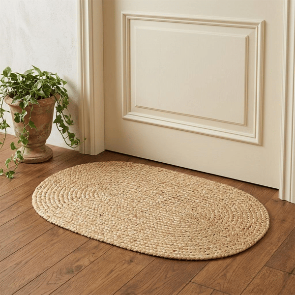 HomeRoots Natural Jute Hand Braided Oval Rug - image 