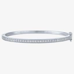 Nova Star(R) Sterling Silver Lab Grown Diamond Bangle