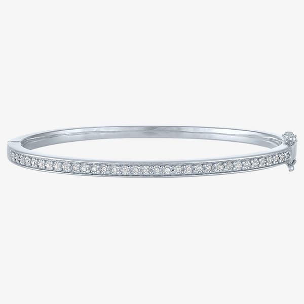 Nova Star(R) Sterling Silver Lab Grown Diamond Bangle - image 