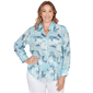 Plus Size Skyes the Limit Fresh Start Long Sleeve Relaxed Butto - image 1