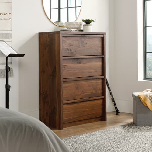 Sauder Harvey Park 4 Drawer Chest - Grand Walnut