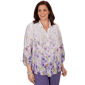 Plus Size Alfred Dunner Grand Bazaar Floral Button Down Blouse - image 1