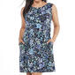 Petite Connected Apparel Sleeveless Floral Pocket A-Line Dress - image 3