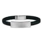 Mens Forever New Stainless Steel Leather Braid ID Bracelet - image 1