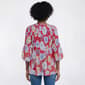 Womens Floral & Ivy 3/4 Sleeve Round Neck Floral Pleater Blouse - image 2