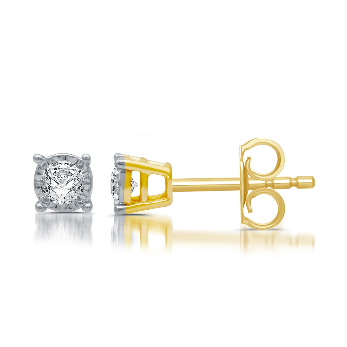 Diamond Classics™ 10kt. Yellow Gold 1/10ctw. Stud Earrings