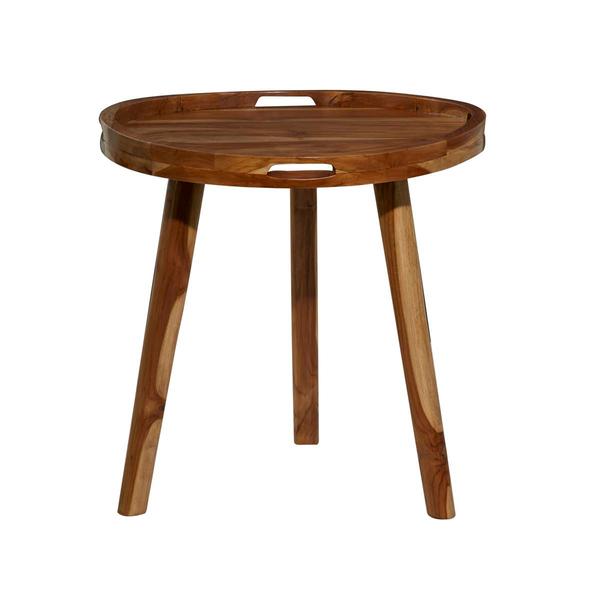 9th & Pike(R) Brown Teak Wood Contemporary Accent Table - image 