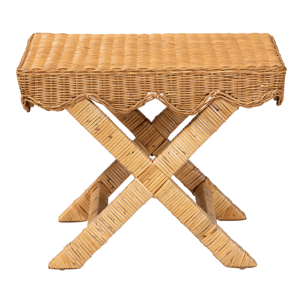 bali & pari Modesta Handwoven Wicker Accent Bench