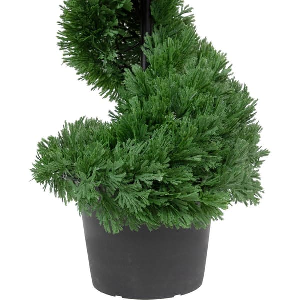 Northlight Seasonal 4ft. Artificial Cedar Spiral Topiary Tree
