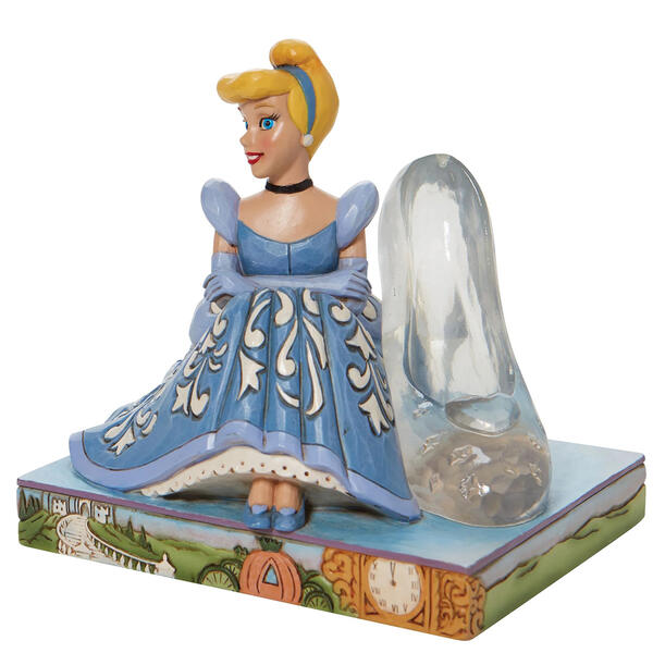 Jim Shore Blue Cinderella & Glass Slipper Figurine