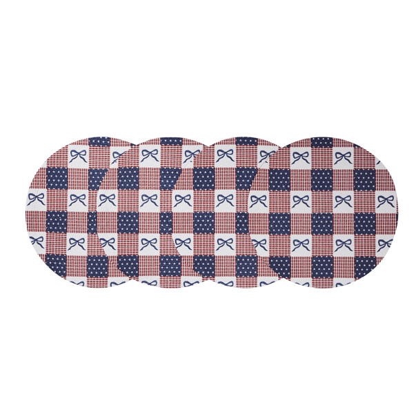 Avanti Celebration Woven Braided Round Placemats - Set of 4