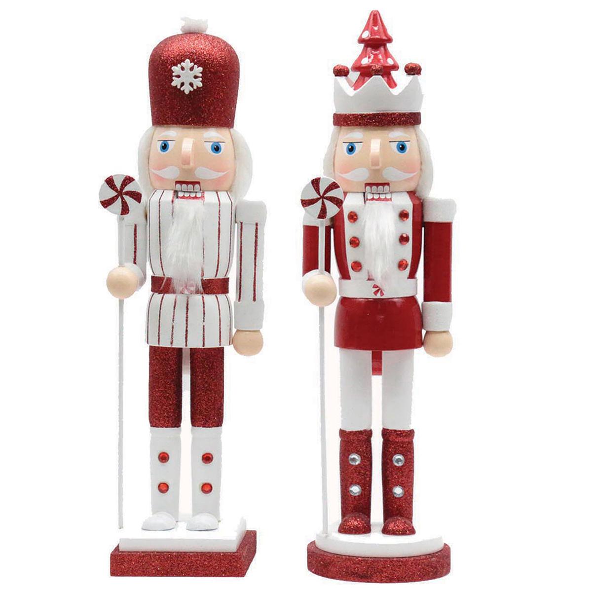 Santa’s Workshop 15in. Red Peppermint Nutcracker - Set of 2