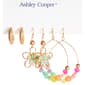 Ashley Cooper(tm) Floral Drop/Textured & Beaded Hoop Earring Set - image 1