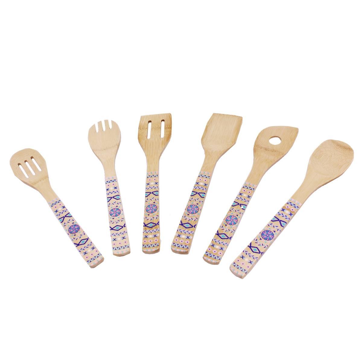 BergHOFF Patterned Bamboo 6pc. Utensil Set
