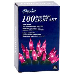 Sienna Super Bright Pink 100 Light Set