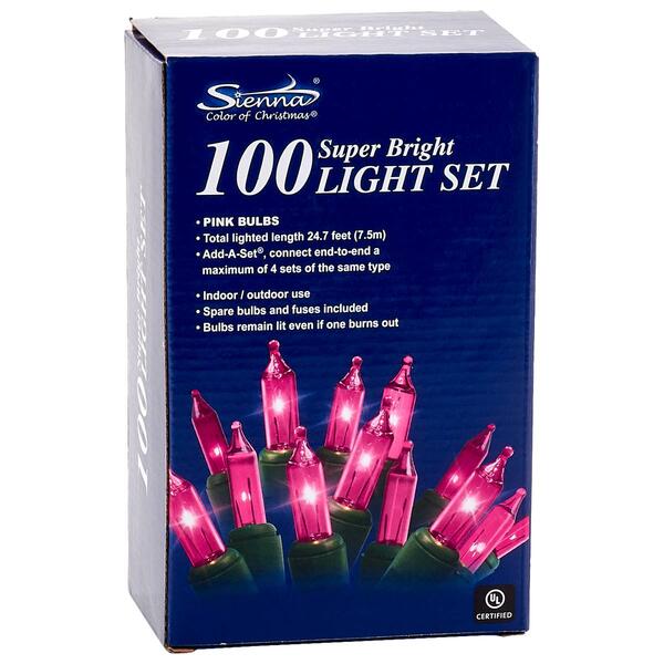 Sienna Super Bright Pink 100 Light Set - image 