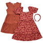 Girls (7-16) BTween® 2pk. Floral & Solid Dresses w/ Headband - image 2