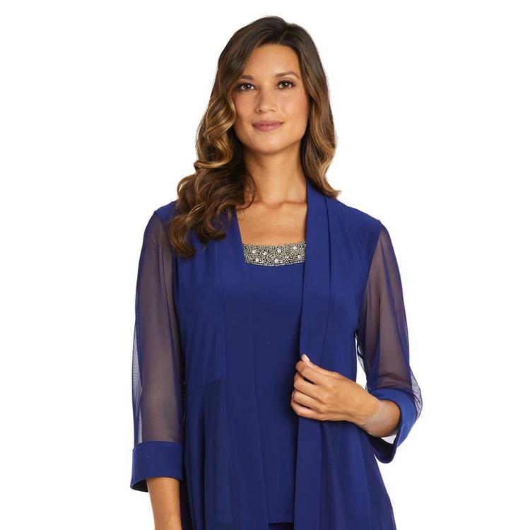 Womens R&amp;M Richards Bead Neck Pant Set