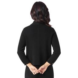 Womens Kasper Long Sleeve Solid Kissing Front Cardigan