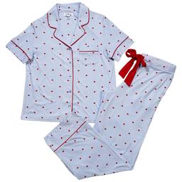 Womens Dreaming of Jules Short Sleeve Heart Pajama Set