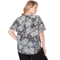 Plus Size Emaline Key Items Short Sleeve Round Neck Floral Tee - image 2