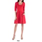 Womens 24/7 Comfort Apparel 3/4 Sleeve Fit & Flare Mini Dress - image 10