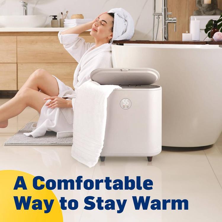 LiveFine Large Bucket Style Towel Warmer w/ LED Display