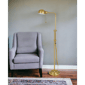 HomeRoots 58in. Brass Adjustable Floor Lamp With Dome Shade - image 2