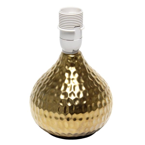 Simple Designs Hammered Gold Drip Mini Table Lamp