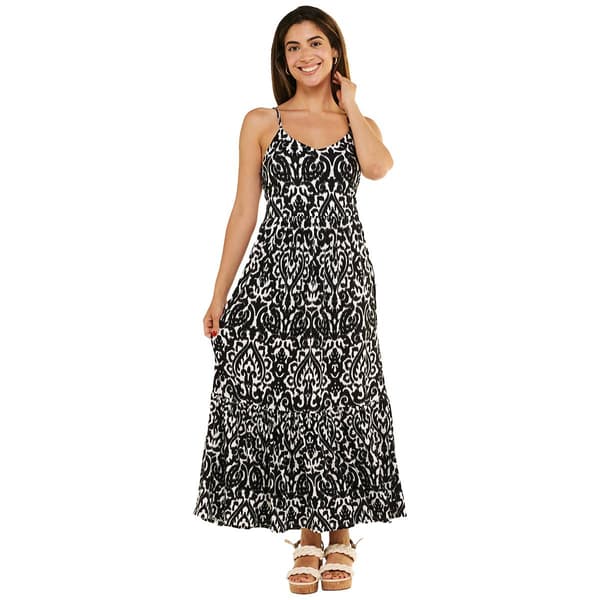 Womens Emily Daniels Sleeveless Scroll Maxi Dress