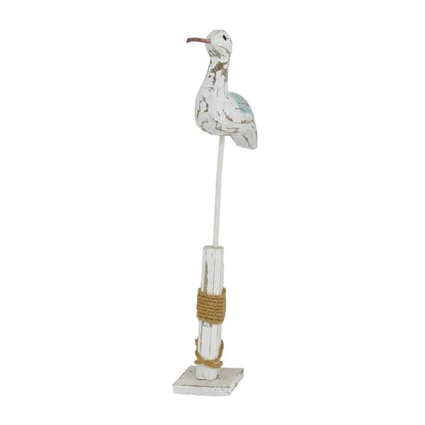 9th & Pike&#174; Coastal Wood And Jute Seabird Sculpture