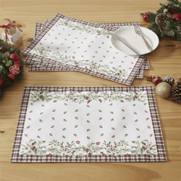 Avanti Holly Plaid Placemat - Set of 4