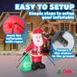 Puleo International 6ft. Lighted Blow-Up Inflatable Santa Claus - image 4