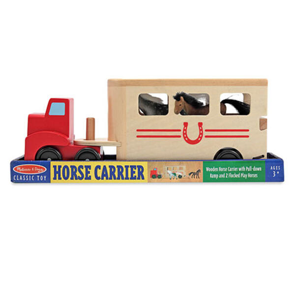 Melissa &amp; Doug® Wooden Horse Carrier Truck Toy