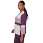 Womens Alfred Dunner Good To Go Color Block Crew Neck Sweater - image 4