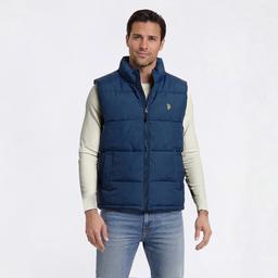 Mens U.S. Polo Assn.(R) Solid Signature Puffer Vest