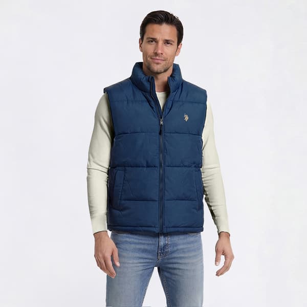 Mens U.S. Polo Assn.(R) Solid Signature Puffer Vest