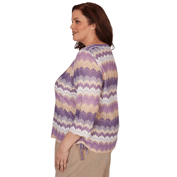 Plus Size Alfred Dunner Grand Bazaar Ripple Stripe Blouse
