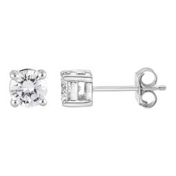 Nova Star(R) White Gold Lab Grown Diamond Solitaire Stud Earrings