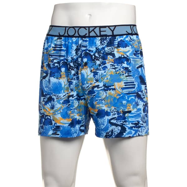 Mens Jockey(R) Microfiber Single Hanging Abstract Floral Boxers - image 