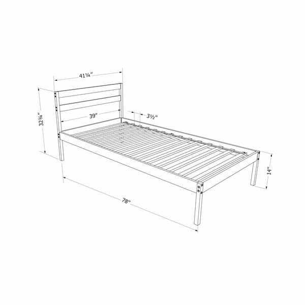 South Shore Sweedi Twin Wooden Bed