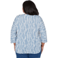 Plus Size Alfred Dunner Austin Spliced Stripe Blouse w/ Necklace - image 2