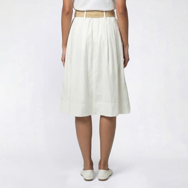 Womens Draper James Poplin Midi Skirt with Belt