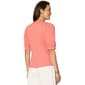 Womens Democracy Elbow Puff Sleeve Split Neck Blouse - image 2