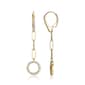 Forever Facets 18kt. Gold Over Sterling Paperclip Drop Earrings - image 1